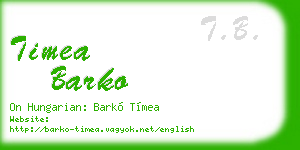 timea barko business card